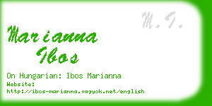 marianna ibos business card